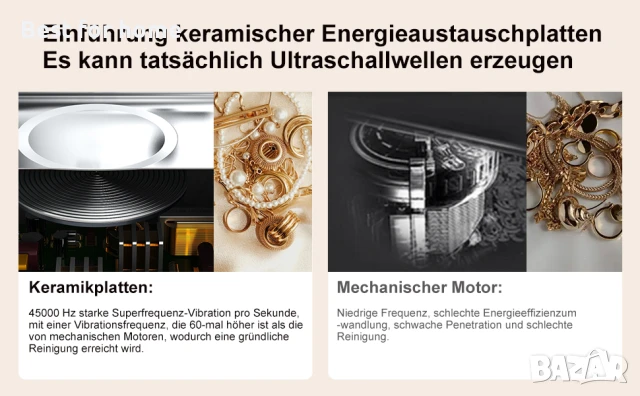 HOGANCE  ултразвукова почистваща машина за чаши, очила, бижута и др., снимка 7 - Друга електроника - 51051777