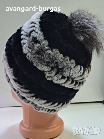 Дамска шапка, лукс Чинчила -230, снимка 4 - Шапки - 52214160