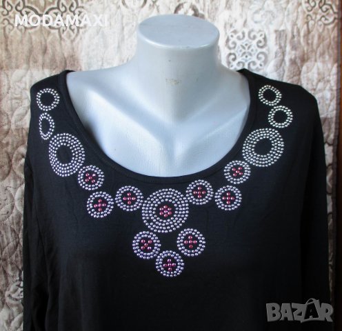3XL/4XL Нова черна блуза  M. Collection , снимка 2 - Туники - 40186670