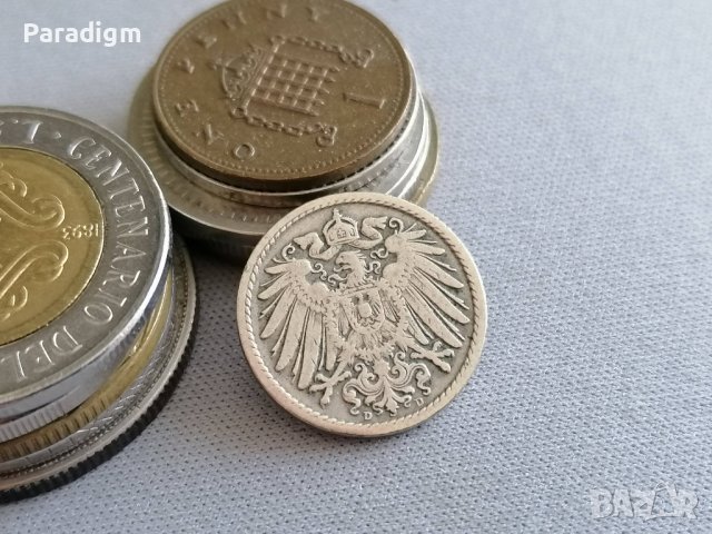 Райх монета - Германия - 5 пфенига | 1894г.; серия D, снимка 2 - Нумизматика и бонистика - 38576558