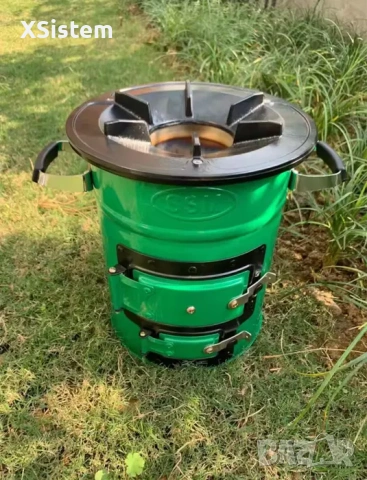 Печка барбекю за готвене на дърва с две ядра, снимка 3 - Барбекюта - 53238899