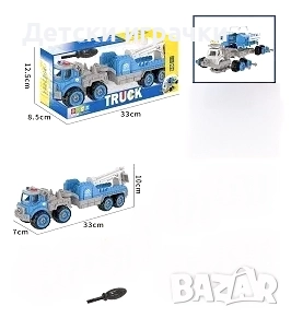 Камион с кран комплект за сглобяване с отвертка , снимка 3 - Коли, камиони, мотори, писти - 52715128