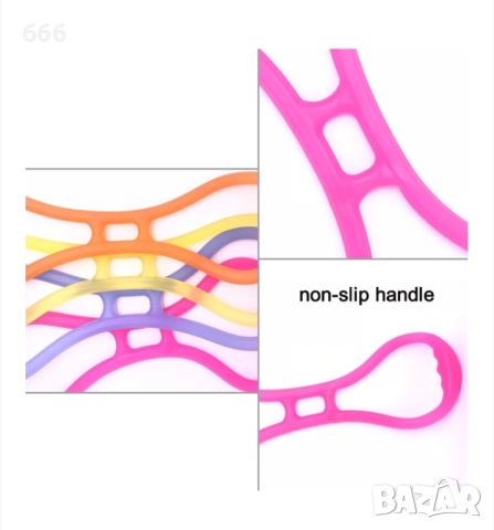 Tovbmup силиконова гел устойчивост лента за йога и пилатес, преносима, за разтягане на тялото, снимка 2 - Други спортове - 51585189