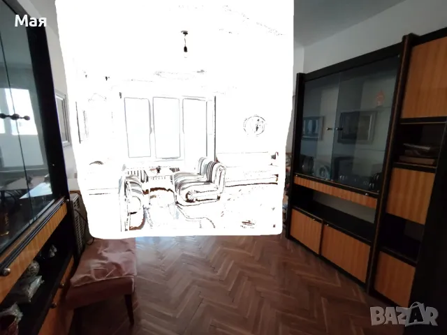 Секция – четири части с витрини, цвят птичи явор, употребявана, , снимка 5 - Секции и витрини - 50302738