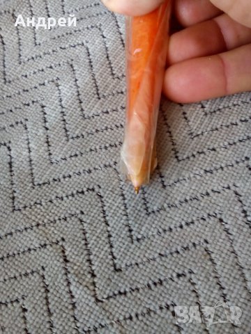 Стара писалка,химикал,химикалка морков, снимка 2 - Антикварни и старинни предмети - 27160290