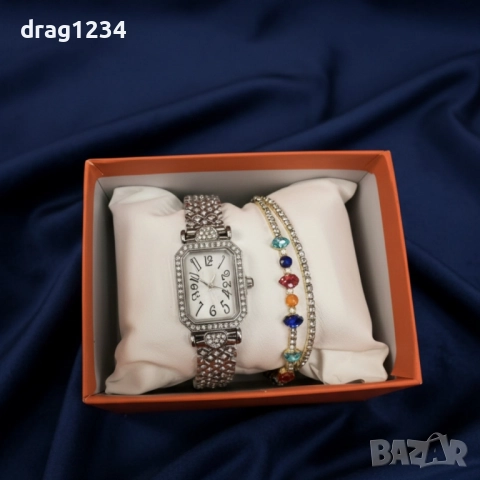 Часовник и гривни в комплект – завършена визия без усилие