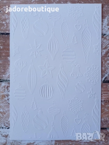 Коледни/ зимни релефни заготовки за картички - различни видове - 10 броя, снимка 2 - Други - 51928953