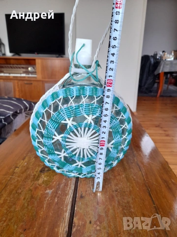 Стара стъклена бъклица,павур, снимка 3 - Други ценни предмети - 53380057