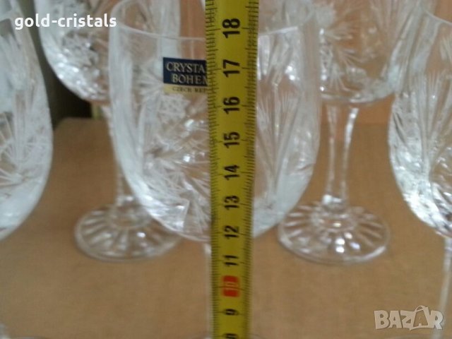  кристални чаши , снимка 6 - Антикварни и старинни предмети - 27163237