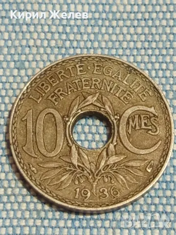 Стара монета 10 сантима 1936г. Франция Трета Република за КОЛЕКЦИЯ 38725, снимка 2 - Нумизматика и бонистика - 48755943