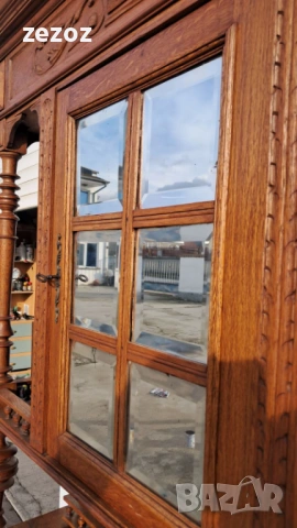 Антикварен шкаф масив №30, снимка 3 - Шкафове - 53259246