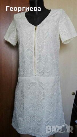 Френска НОВА рокля, цвят екрю👗🍀М, M/L👗🍀 арт.364, снимка 4 - Рокли - 28041093