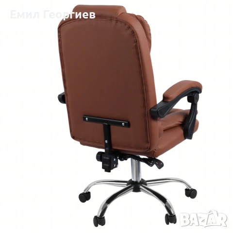 Ергономичен офис стол с лумбална опора от еко кожа – комфорт за дълги часове без болки, снимка 4 - Столове - 53145506