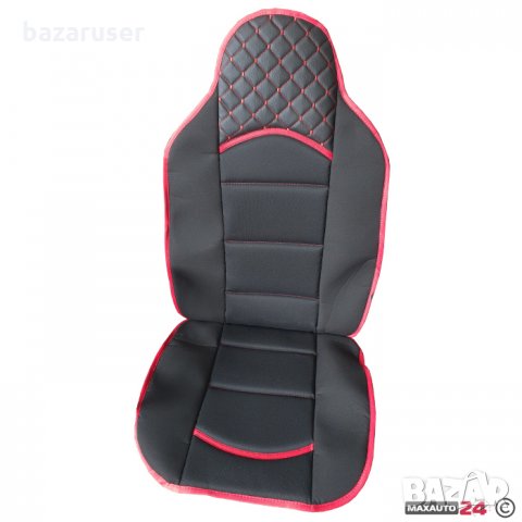 Комплект Универсални Калъфи за Седалки за МПС 2/два/броя к-т Черно с Червено /31035, снимка 3 - Аксесоари и консумативи - 32570433