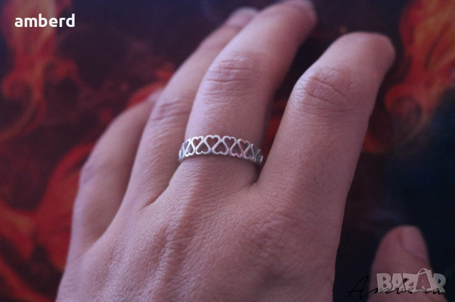 Сребърен пръстен - модел R022, снимка 2 - Пръстени - 53517637