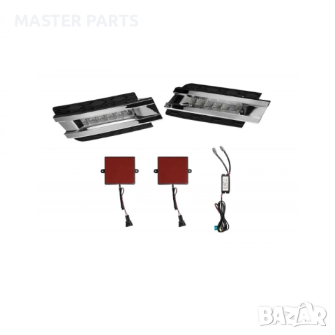 Пълен комплект дневни светлини DRL LED Mercedes W164 GL X164 06-09., снимка 2 - Части - 44844586