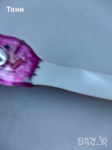 Часовник SWATCH AG 2003 Woman In Pink Clear & Silver Casual Quartz Watch Flower Charm, снимка 6 - Детски - 35495160