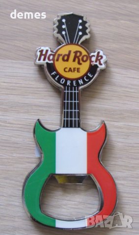 Оригинален метален магнит Hard Rock Cafe Флоренция, Италия, снимка 3 - Колекции - 42978770