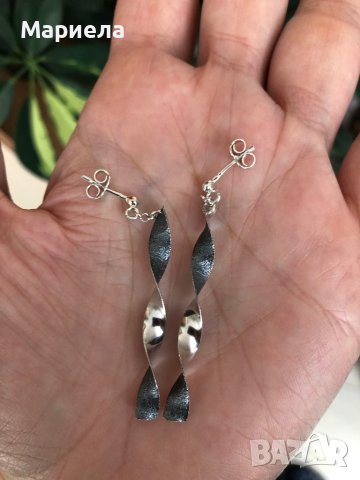 Сребърни обици, снимка 2 - Обеци - 40323726