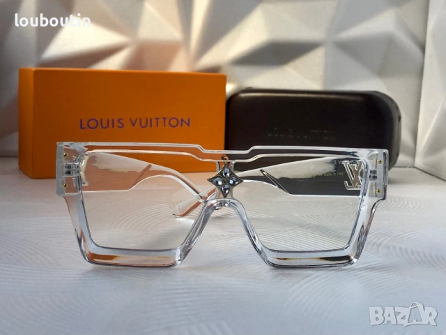 Louis Vuitton прозрачни мъжки слънчеви очила маска унисекс дамски, снимка 5 - Слънчеви и диоптрични очила - 51762707