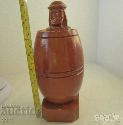 еротика - гол мъж в буре, дървена играчка за възрастни, дърворезба, фигура, жена, керамика, пепелник