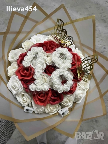 Букети от вечни рози, снимка 5 - Ръчно изработени сувенири - 53228929