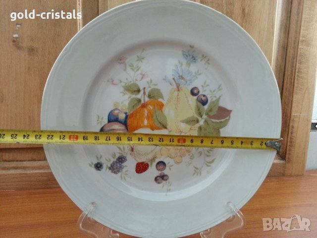 Стар български порцелан плато чиния, снимка 2 - Антикварни и старинни предмети - 33569084