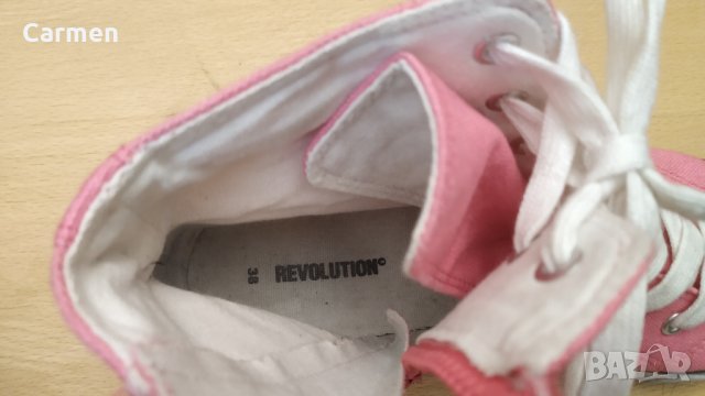 Розови високи кецове с цип - Revolution, снимка 6 - Кецове - 32972540