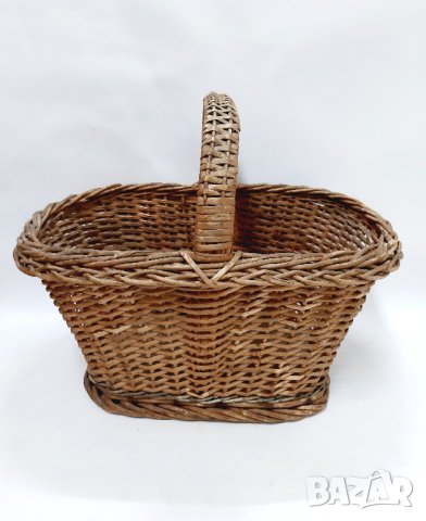 Стара голяма запазена кошница за пикник(6.1), снимка 1 - Антикварни и старинни предмети - 43571817