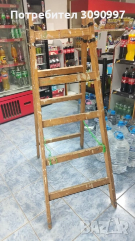 Стълба дървена 5стъпала, снимка 2 - Други машини и части - 53482113