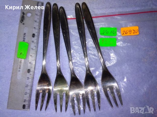 WILKENS 90 Пет СТАРИННИ АНГЛИЙСКИ МАРКОВИ ДЕБЕЛО ПОСРЕБРЕНИ 90 МИКРОНА АРИСТОКРАТИЧНИ ВИЛИЦИ 26970, снимка 3 - Прибори за хранене, готвене и сервиране - 43806751