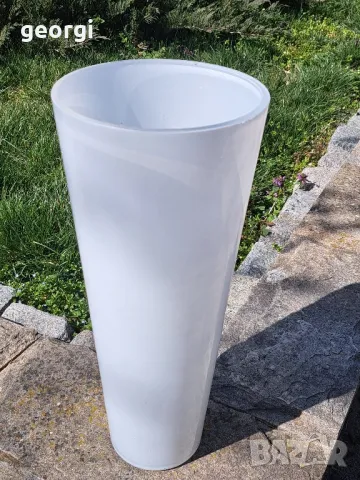 голяма стъклена ваза 24/3, снимка 2 - Вази - 49491961