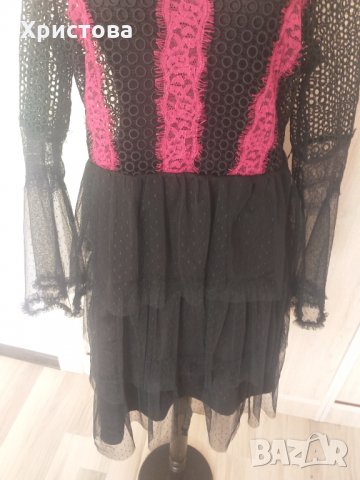 НОВА с етикет официална рокля с тюл и дантела  - 50,00лв., снимка 2 - Рокли - 32948191