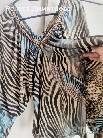 Дамска блуза с паднал ръкав. , снимка 2 - Ризи - 33201811