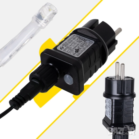 Коледни лампички за външен монтаж / Външни коледни лампички завеса-15м, снимка 7 - Външни лампи - 52285999