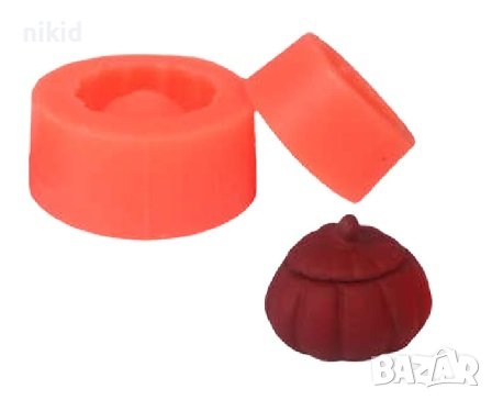 Тиква с капак силиконов молд форма калъп свещ кашпа саксия украса декор, снимка 6 - Форми - 38196975