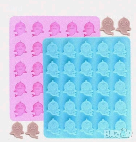 малки Бебе Акули Baby Shark силиконов молд форма фондан шоколад желирани бонбони 