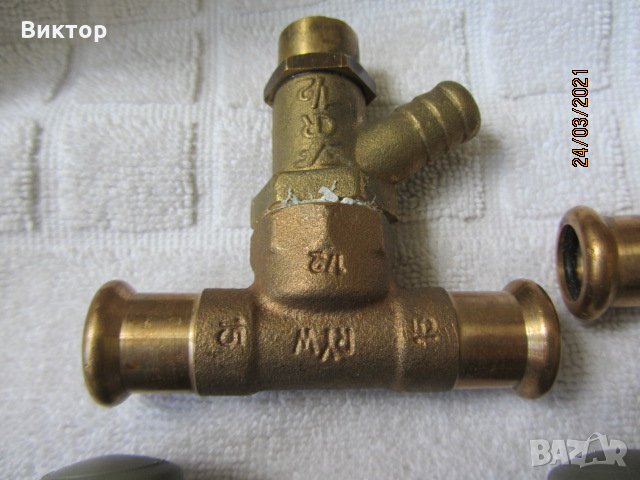 Месингови фитинги - сет от 12 броя, снимка 4 - ВИК - 31385243