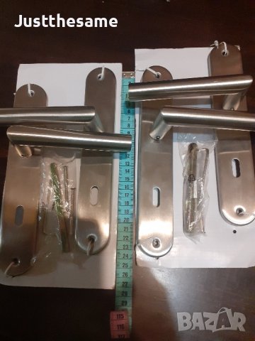 Дръжки за врата инокс 2x2бр., снимка 4 - Интериорни врати - 43273759