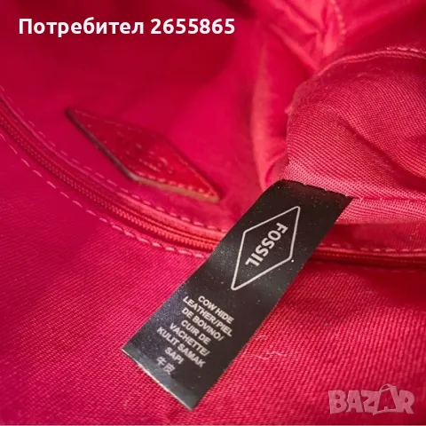 Дамска кожена чанта Fossil , снимка 2 - Чанти - 49337397