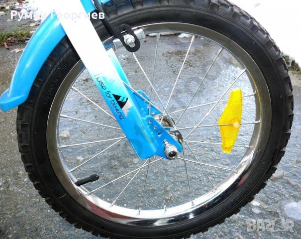 Детски велосипед 16” Reactor Foxy, стоманена рамка, контра, син/бял , снимка 6 - Детски велосипеди, триколки и коли - 35010518