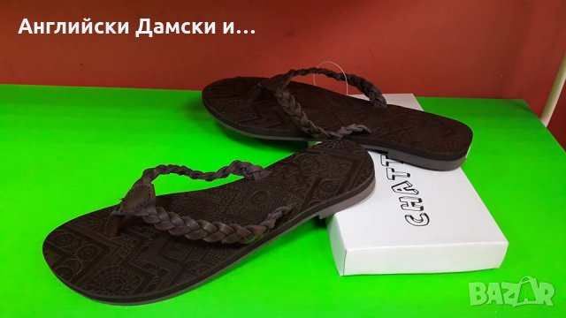 Английски дамски чехли естествена кожа-URBAN BEACH, снимка 1