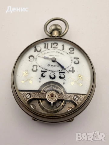 Hebdomas 8 Days – Швейцария, работещ Винтидж джобен часовник