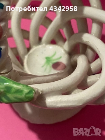 Порцеланова кошница. Испания.1960 г., снимка 3 - Антикварни и старинни предмети - 52514611