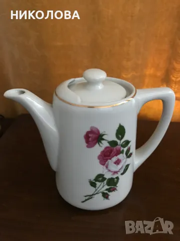 Чиния за торта/фруктиера/плато; порцеланова кана с капак, снимка 2 - Чинии - 42409146