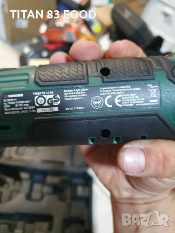 Акумулаторен Ъглошлайф Parkside PWSA 20-Li D4, снимка 5 - Други инструменти - 50952721