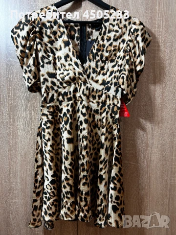 Рокля с леопардов принт , снимка 1