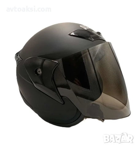 Каска за Мотор/Скутер/АТВ Черна Мат SUZUKA-555, снимка 4 - Аксесоари и консумативи - 50590321