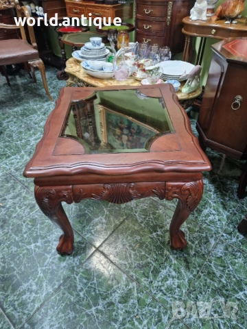 Уникална антикварна дървена английска маса Чипъндейл , снимка 6 - Маси - 52322963