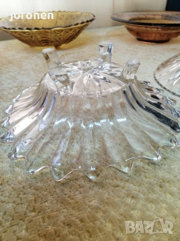 Стъклени фруктиери,чинии,купички соц.производство, снимка 13 - Прибори за хранене, готвене и сервиране - 53396004